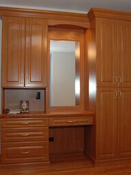 Wardrobe Cabinet with Vanity and Mirror