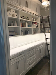 Pantry with Rolling Ladder