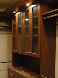 Seeded Glass Doors Closet