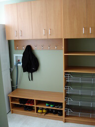 Mudroom Shoe Shelves Wire Rollout Baskets