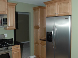 Kitchen Maple Wood Pantry Cabinet